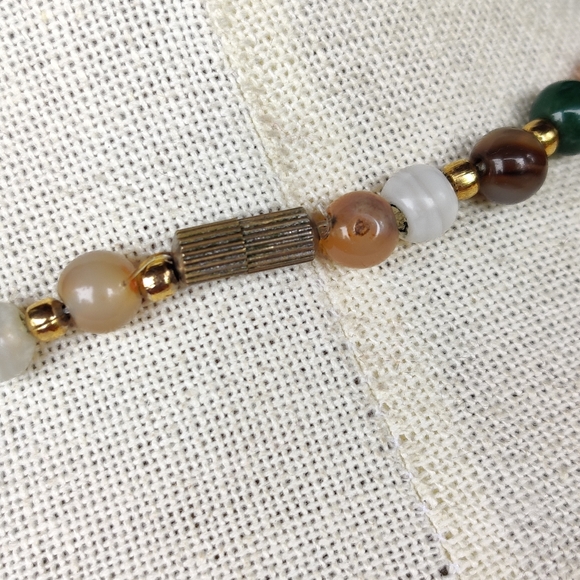 Vintage agate and Jade necklace - Picture 6 of 8